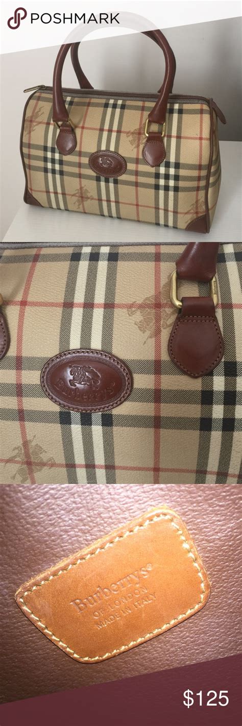 old burberry logo on purses.